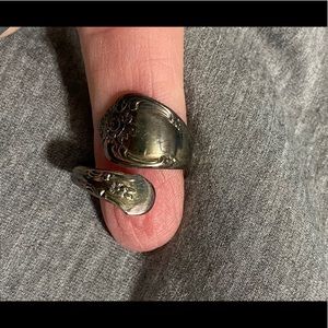 Vintage Silver Spoon Ring-adjustable fit